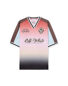 Off-White Camiseta Soccer Rosa
