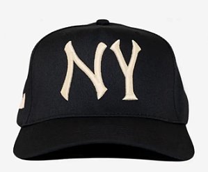 Oma Studios Boné NY Curved Brim Black Cream