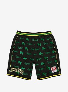 Supreme x Mitchell & Ness Bermuda Monogram Basket Preta