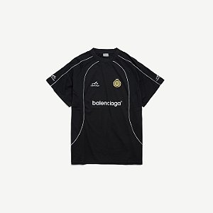 Balenciaga Camiseta Soccer Preta