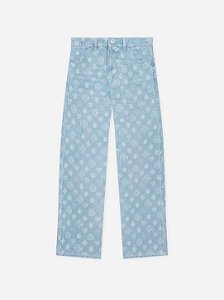 Casablanca Calça Denim Monogram Bleached Azul