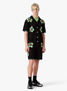 Casablanca Set Camisa e Bermuda Glitch Orchid Preta