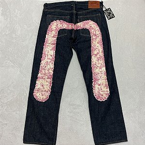 Evisu Calça Big Seagull Tiger Preshrunk Indigo