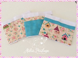 kit Trio de fraldinhas de boca