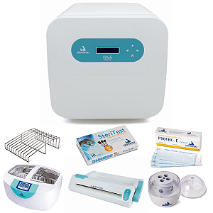 Kit Master Biosegurança Autoclave Vitale Class CD 12L Cristófoli + Cuba Lavadora Ultrassônica (110V) + Seladora