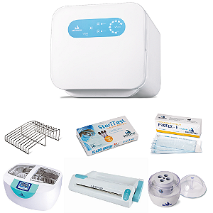 Kit Master Biosegurança Autoclave Vitale Class 21L Cristófoli + Cuba Lavadora Ultrassônica (110V) + Seladora