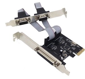 Placa PCI-Express DEX DP-03 - 2 Saídas Serial + 1 Paralela