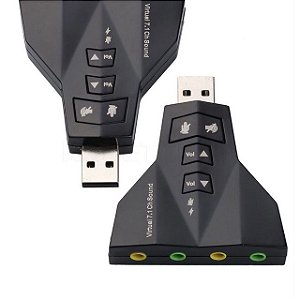 Adaptador de Placa de Som 7.1 USB Knup HB-T65