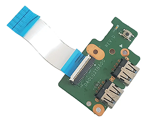 Placa Botão Power com 2 USB - LG N460 DA0LG3TB6D0