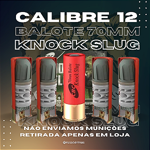 CARTUCHO 12/70 BALOTE KNOCK SLUG CBC - CX 25 UN