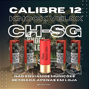 CARTUCHO 12/70 KNOCK VELOX CH-SG CBC - CX 25 UN