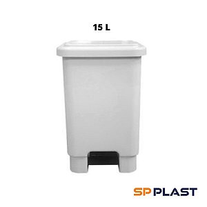 Lixeira de Plástico 15 L Com Pedal