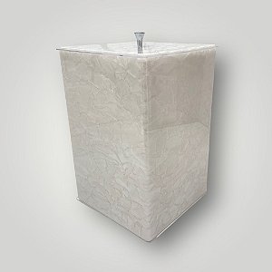 Lixeira Em Acrílico Para Lavabo - Branco Pérola