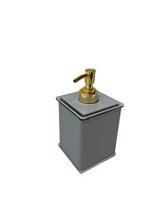 Saboneteira Liquida - Cinza com Dourado