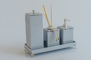 Kit Slim - 4 Peças - Cinza