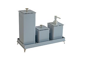 Kit 4 peças - Cinza