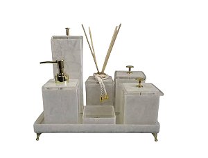 Kit 6 Peças Branco Pérola