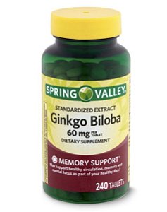Ginkgo Biloba 60mg - Vitamina Spring Valley - 240 unit