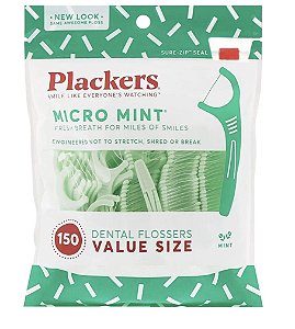 Plackers Fio Dental Micro Mint Dental Floss - 150 Unidades