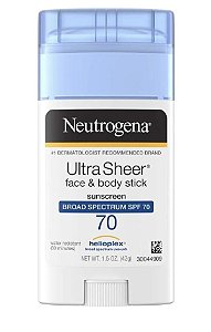 Protetor Solar Neutrogena Ultra Sheer Face Stick, Spf 70