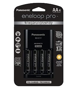 Carregador De Pilhas Panasonic - Eneloop Pro 4 Pilhas AA