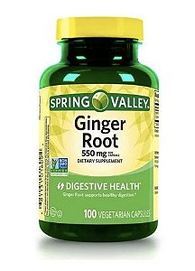 Ginger Root 550mg (Raiz De Gengibre) - Vitamina Spring Valley - 100 Und