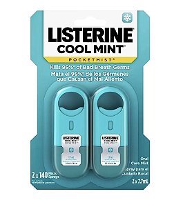 Listerine Cool Mint Spray - Pack 02 und - 7.7ml