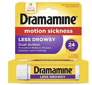 Dramamine Motion Sickness - Pastilhas para Enjoo - 08 Tabletes