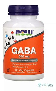 GABA 500mg - Vitamina Now Foods - 100 unid