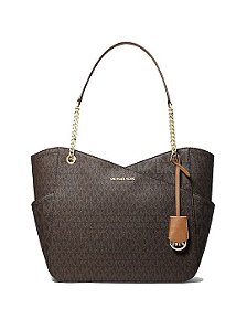 Bolsa MK - Jet Set Large Logo Shoulder Bag - Marrom