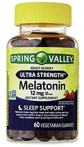 Melatonina 12 mg - Vitamina Spring Valley - 60 Gomas
