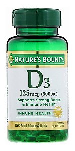 Vitamina  D3 5000iu - Nature's Bounty  - 150 Softgels