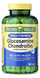 Glucosamine e Chondroitin - Vitamina Spring Valley - 160 uni