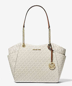 Bolsa MK - Jet Set Large Signature Logo Shoulder Bag