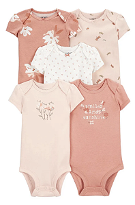 Kit 5 Body Carters - Manga Curta - Meninas