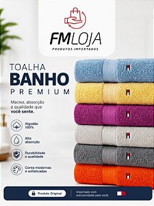 Toalha de Banho Tommy Hilfiger Modern American 100% Algodão