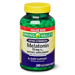 Melatonina 10 mg - Vitamina Spring Valley - 240 und