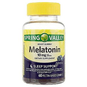 Melatonina 10 mg - Vitamina Spring Valley - 60 Gomas