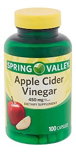 Apple Cider Vinegar 450mg - Vitamina Spring Valley - 100 unid