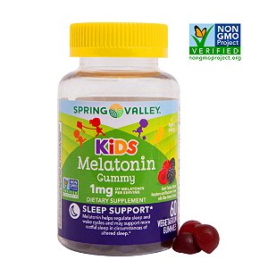 Melatonina Kid's 1mg - Vitamina Spring Valley, 60 Gomas