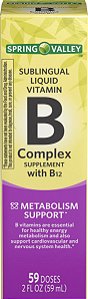 Complex B + B12 Liquido, Vitamina Spring Valley - 59ml