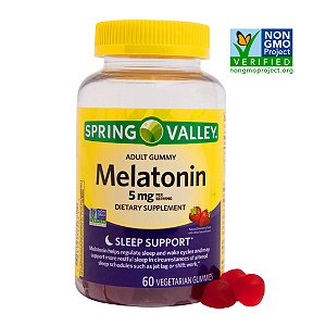 Melatonina 5 mg - Vitamina Spring Valley - 60 Gomas