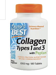 Doctor Best Collagen Tipo 1 E 3 + Vitmina C e Peptan, 1000mg
