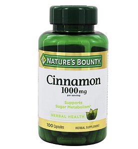 Cinnamon 1000mg - Vitamina Nature's Bounty - 100 Units