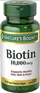 Biotin 10000mcg - Vitamina Natures Bounty - 120 unid