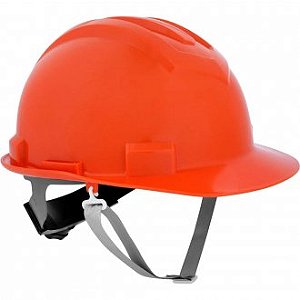 Capacete Laranja Jugular Textil Com catraca Vonder Plus CA:14712