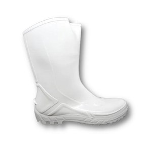 Bota de Borracha Branca sem forro cano médio 27cm VulcaFlex CA: 42291