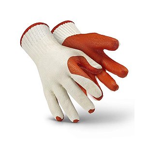 Luva Suporte Têxtil com Borracha Vulcanizada na palma SS Rubber Red Tamanho 9G Supersafety CA34370