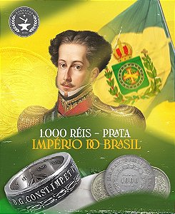 Anel moeda 1000 Réis Império Brasil