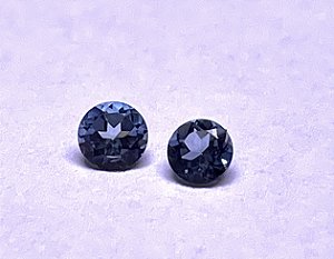 Par de  brilhante natural topázio  Azul